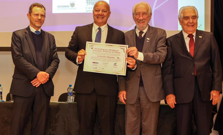 Piana apresenta ações do Estado a empresários durante evento das 100 maiores S/A do Paraná