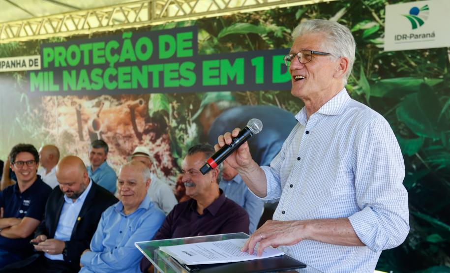 Governador dá início à ação que vai proteger mil nascentes de água até o Dia da Árvore