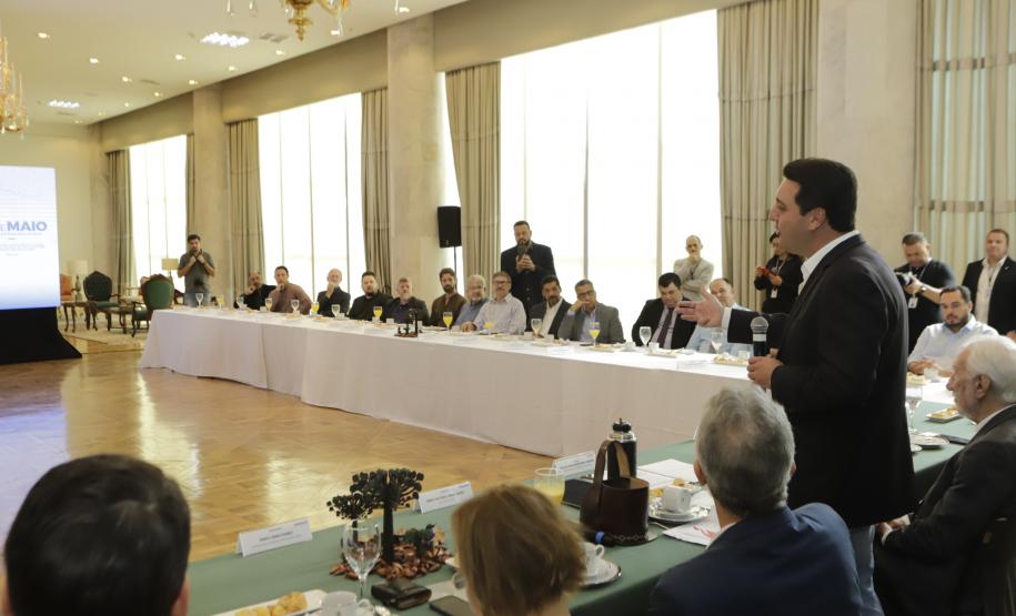 Ratinho Junior recebe lideranças da Marcha Para Jesus, que será no dia 18 de maio