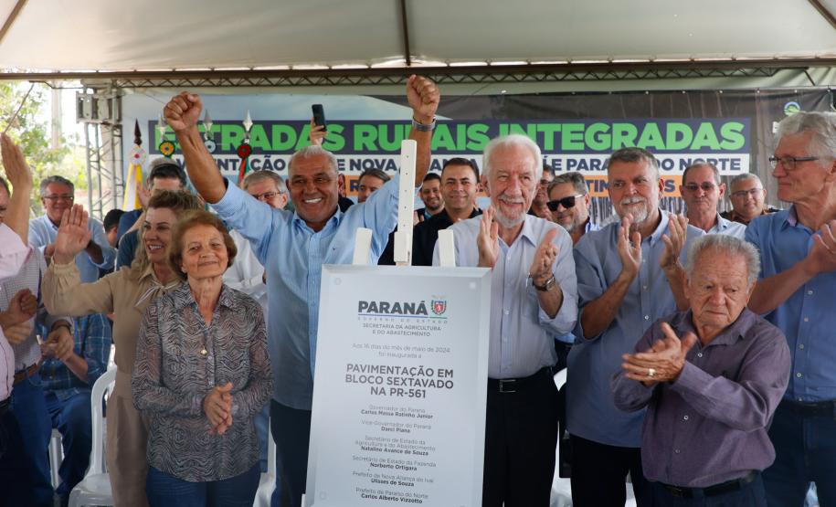 Estado inaugura pavimentação de estrada que liga Paraíso do Norte a Nova Aliança do Ivaí