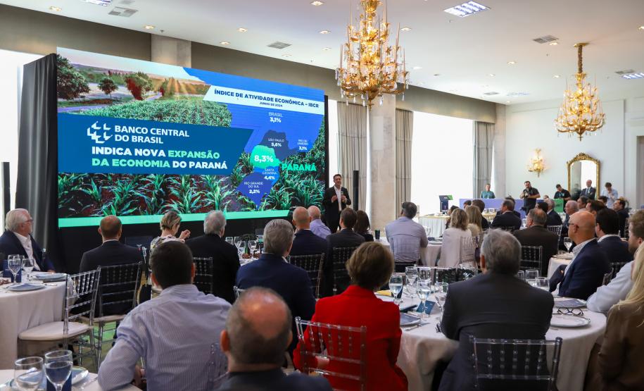Governador mostra investimentos no Paraná a empresários: R$ 285 bi desde 2019