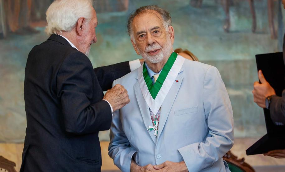 Com filme inspirado em Curitiba, Francis Ford Coppola é homenageado pelo Paraná