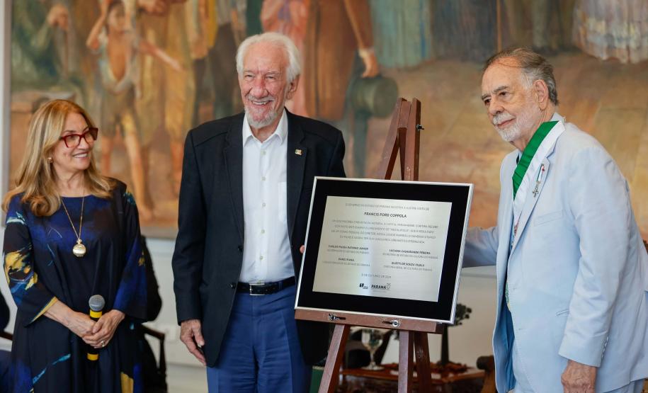 Com filme inspirado em Curitiba, Francis Ford Coppola é homenageado pelo Paraná