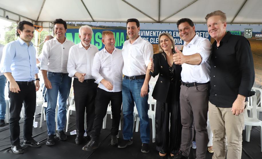 Ratinho Junior inaugura segundo trecho da PRC-280, entre Palmas e Clevelândia