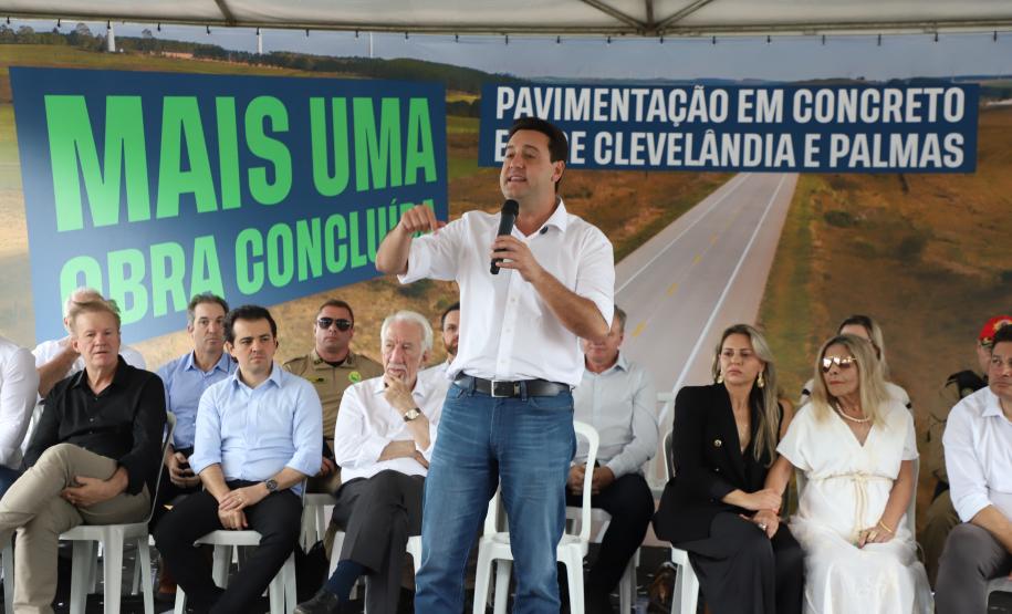 Ratinho Junior inaugura segundo trecho da PRC-280, entre Palmas e Clevelândia