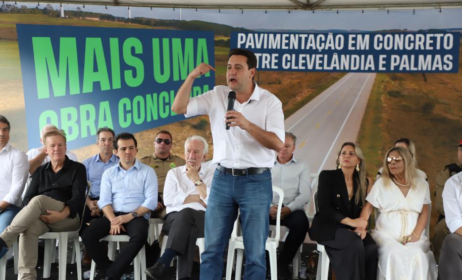 Ratinho Junior inaugura segundo trecho da PRC-280, entre Palmas e Clevelândia