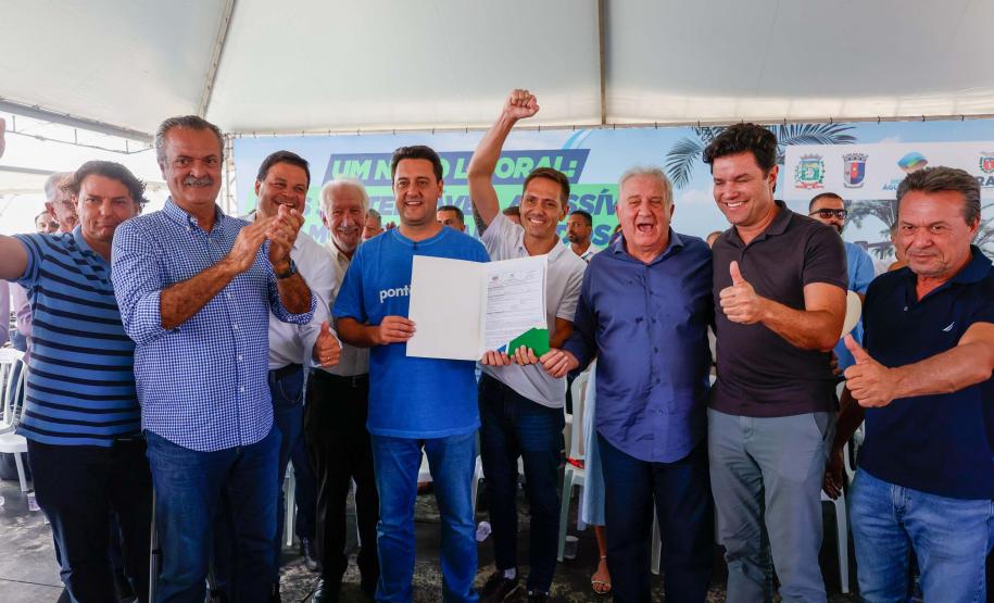 Ratinho Junior libera obras da 1ª fase de requalificação da orla de Pontal do Paraná