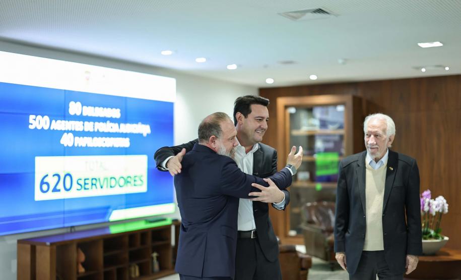 Ratinho Junior anuncia contratação de 620 policiais para reforçar o quadro da Polícia Civil