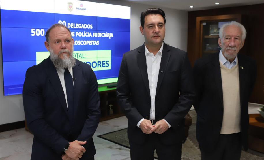 Ratinho Junior anuncia contratação de 620 policiais para reforçar o quadro da Polícia Civil