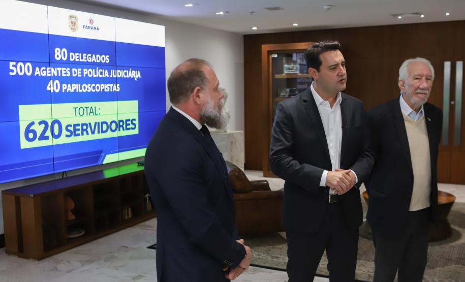 Ratinho Junior anuncia contratação de 620 policiais para reforçar o quadro da Polícia Civil