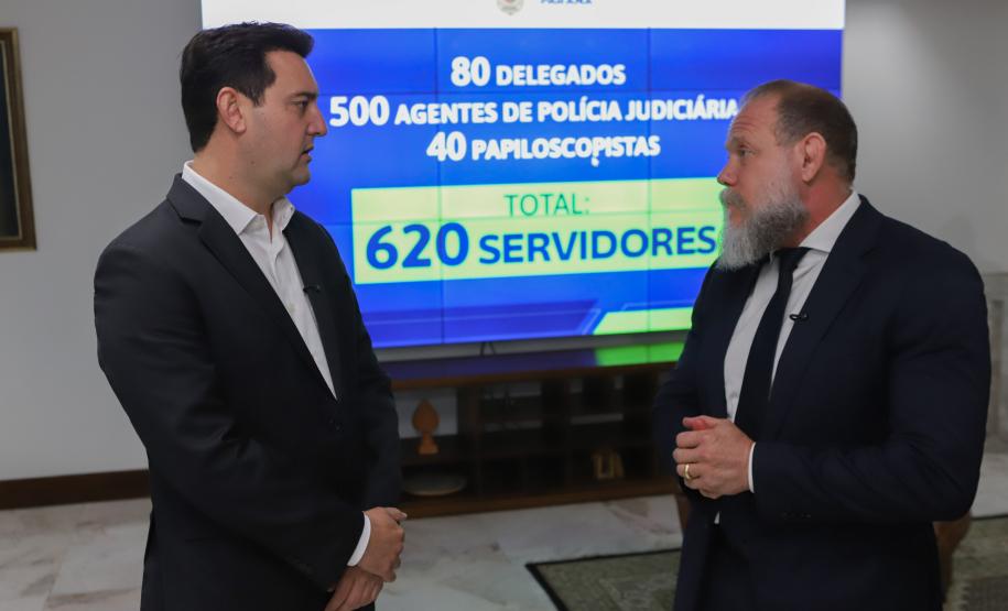 Ratinho Junior anuncia contratação de 620 policiais para reforçar o quadro da Polícia Civil