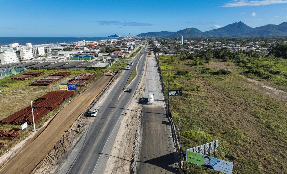 Governador dá início à duplicação em concreto da PR-412 entre Matinhos e Pontal do Paraná