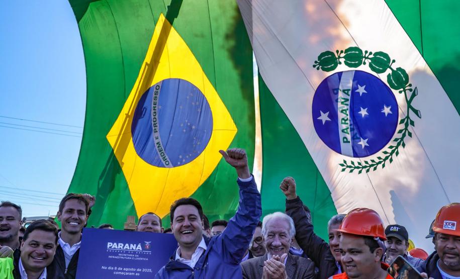 Governador dá início à duplicação em concreto da PR-412 entre Matinhos e Pontal do Paraná