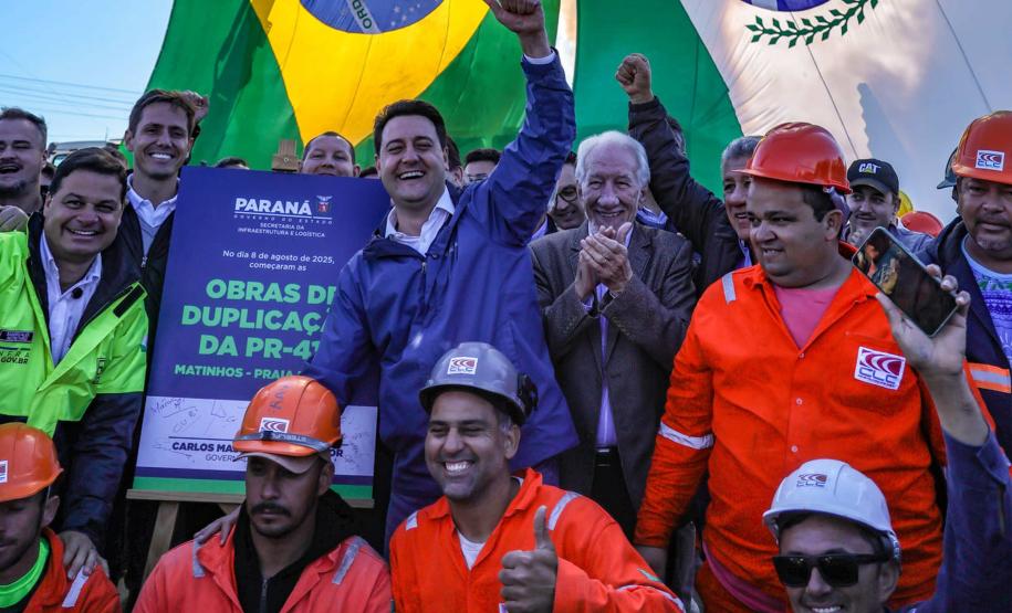 Governador dá início à duplicação em concreto da PR-412 entre Matinhos e Pontal do Paraná