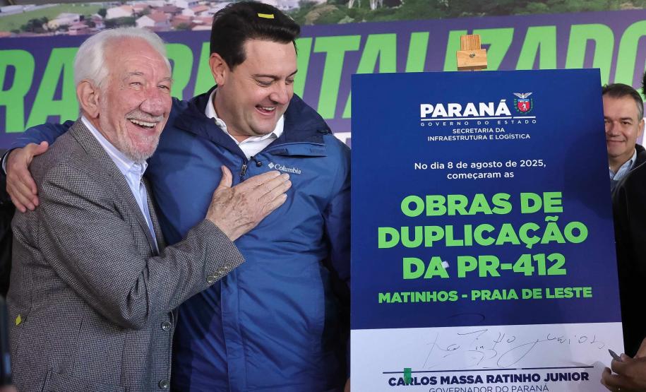 Governador dá início à duplicação em concreto da PR-412 entre Matinhos e Pontal do Paraná