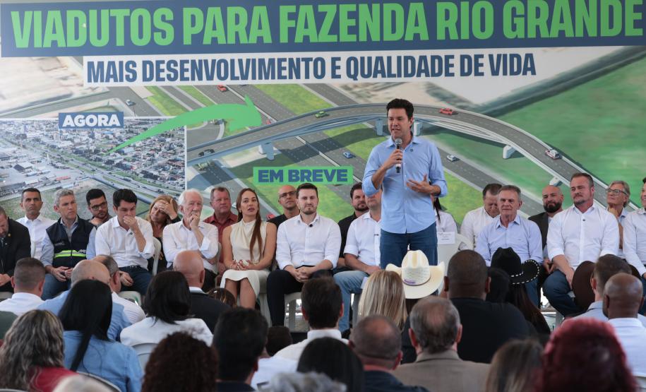 Estado e Fazenda Rio Grande firmam convênio de R$ 96 milhões para viadutos na BR-116