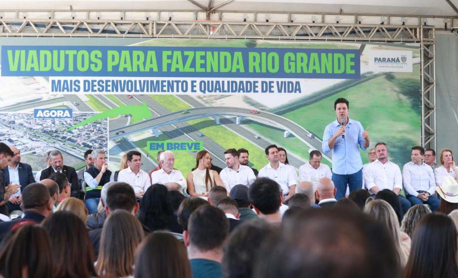 Estado e Fazenda Rio Grande firmam convênio de R$ 96 milhões para viadutos na BR-116