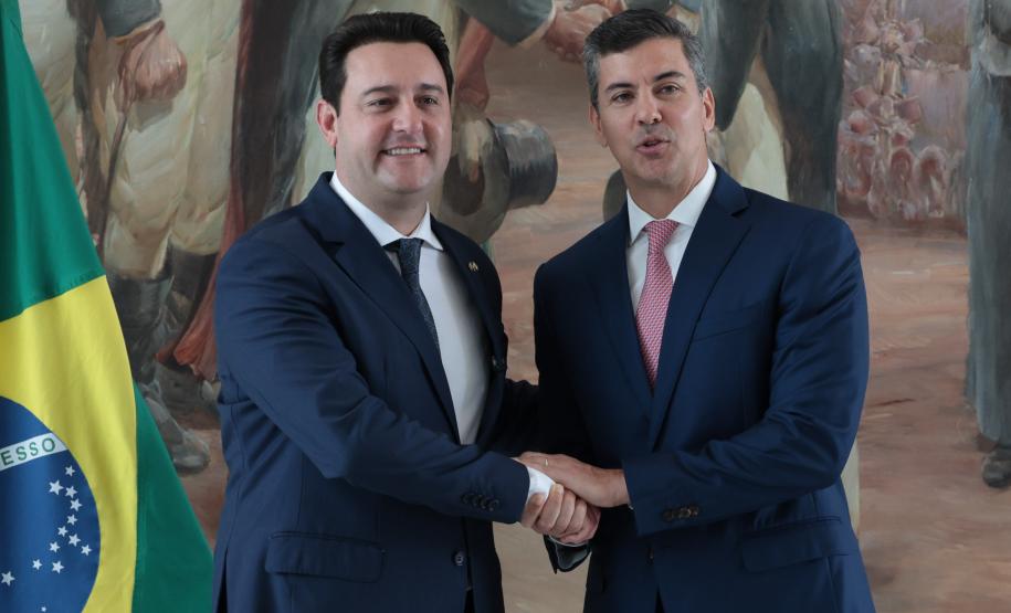 Ratinho Junior recebe Santiago Peña para debater novas oportunidades entre Paraná e Paraguai