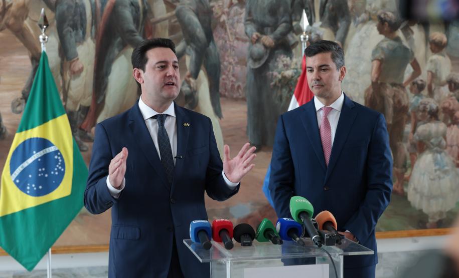 Ratinho Junior recebe Santiago Peña para debater novas oportunidades entre Paraná e Paraguai