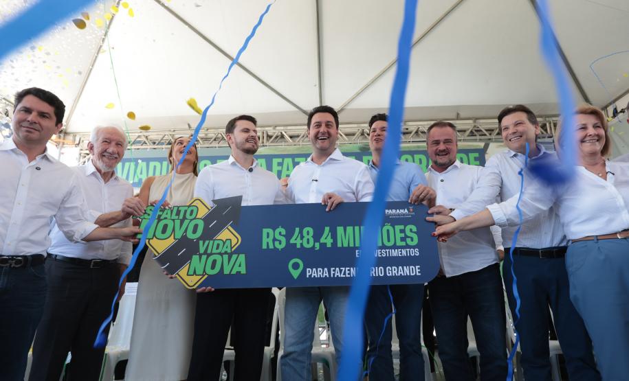 Estado libera R$ 48 milhões pelo Asfalto Novo, Vida Nova para Fazenda Rio Grande