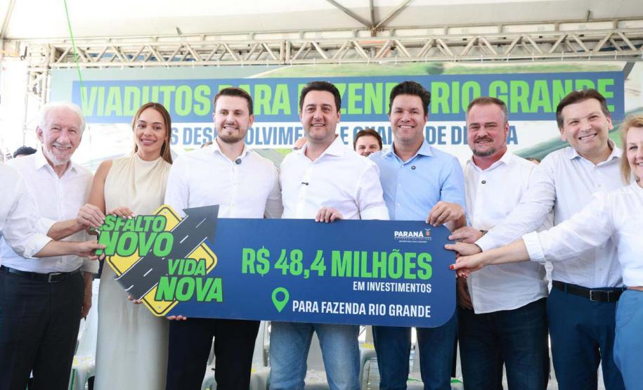 Estado libera R$ 48 milhões pelo Asfalto Novo, Vida Nova para Fazenda Rio Grande