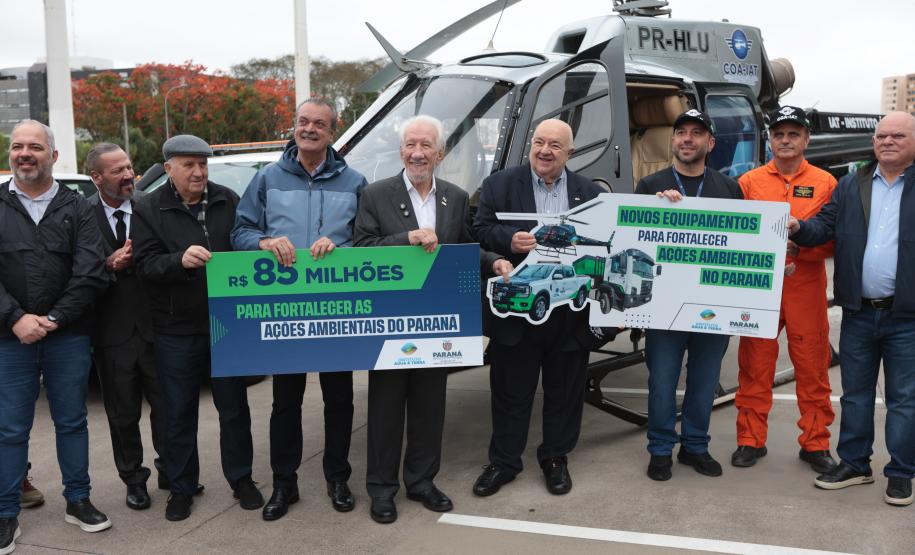 Paraná reforça fiscalização ambiental com 50 caminhonetes e novo helicóptero