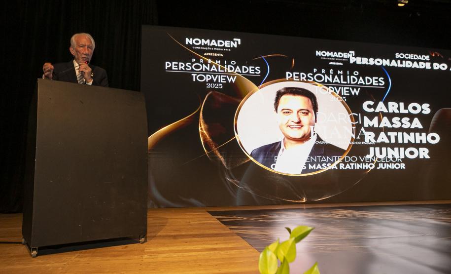 Ratinho Junior é eleito pela segunda vez personalidade do ano no prêmio TOPVIEW