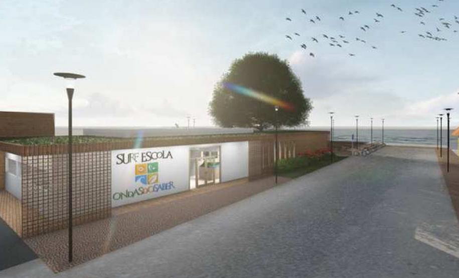 Estado inicia obras de escola de surfe para atender mais de 600 crianças no Litoral