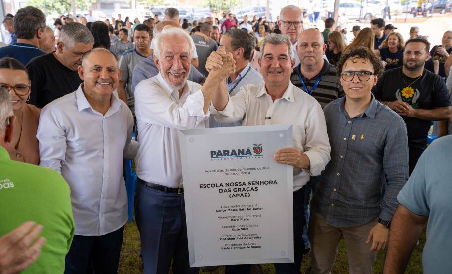 Darci Piana inaugura nova sede da APAE de Douradina, a 3ª construída pelo Estado