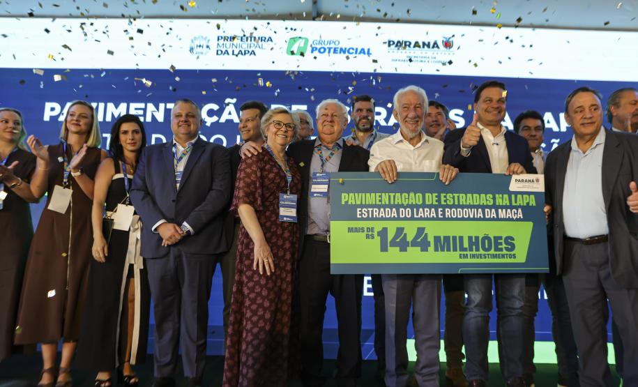 Com investimento de R$ 144 milhões, Rodovia da Maçã e Estrada do Lara serão pavimentadas na Lapa