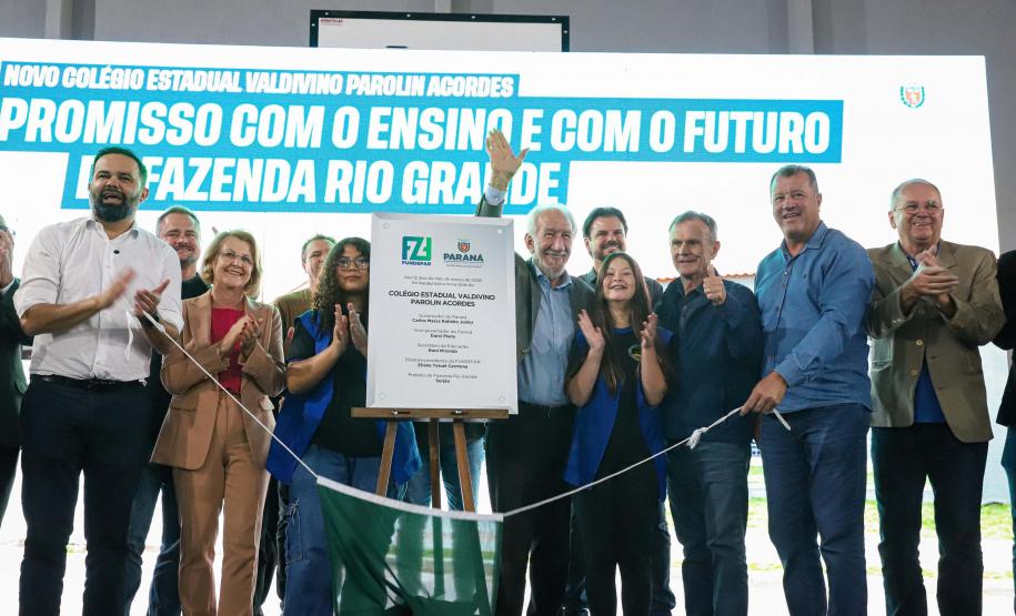 Estado investe R$ 12,8 milhões e inaugura nova escola em Fazenda Rio Grande