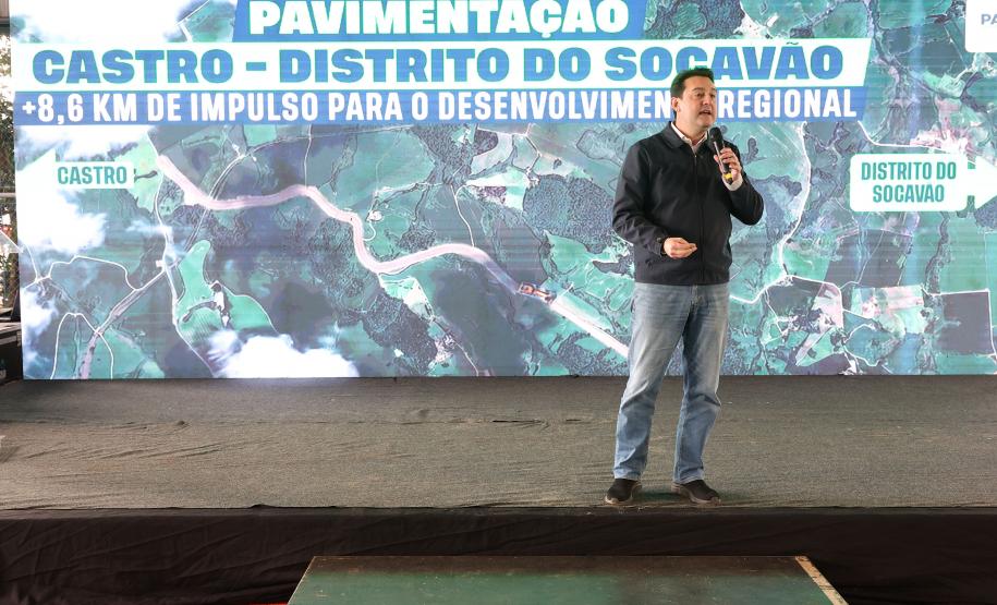 Governador autoriza início das obras de pavimentação da Estrada do Socavão, em Castro