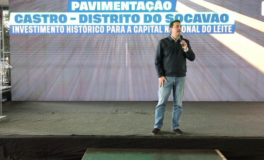 Governador autoriza início das obras de pavimentação da Estrada do Socavão, em Castro