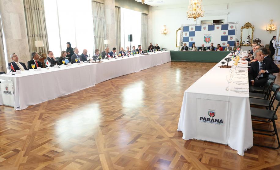 Governador em exercício recebe presidentes dos TJs de todo o Brasil no Palácio Iguaçu